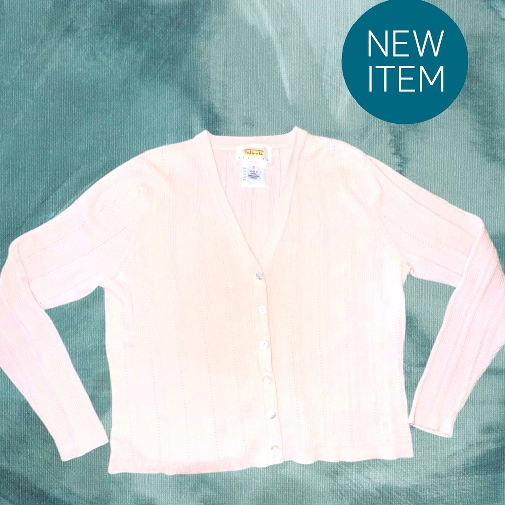 Talbots Long Sleeve Button Up Sweater Cardigan Pearl Buttons Size 2 EUC